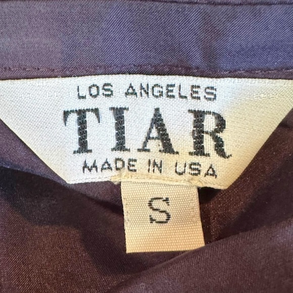 Vintage Tiar Silk Dark Purple Flower Fairy Maxi Dress Size Small WhimsyGoth USA - Picture 13 of 15